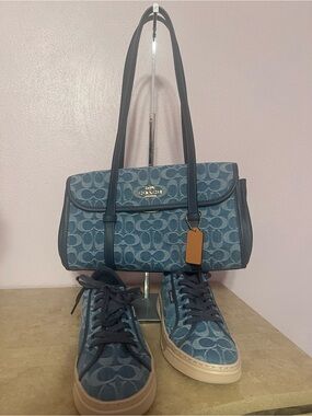 COACH DENIM SET - NEW
Bridget Flap Bag and Matching Sneakers